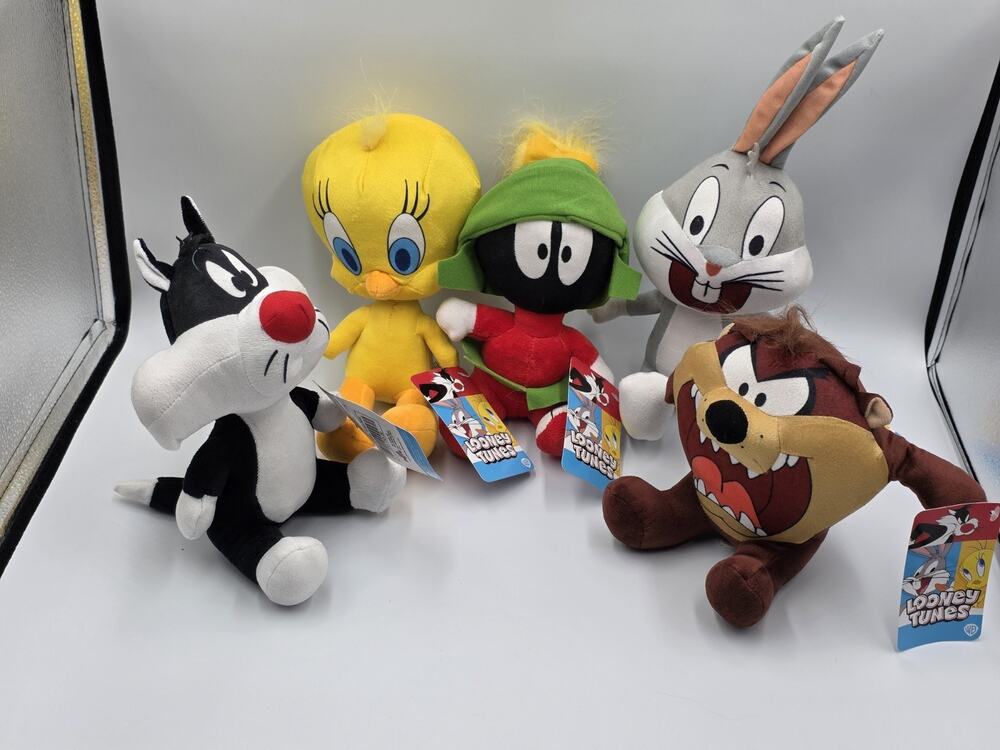 New Looney Tunes 7” Plush Set Of 5 Bugs, Taz And More, Toy Factory 2024